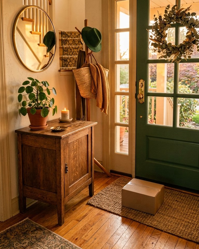 A local courier delivering a Cozelia parcel to the door