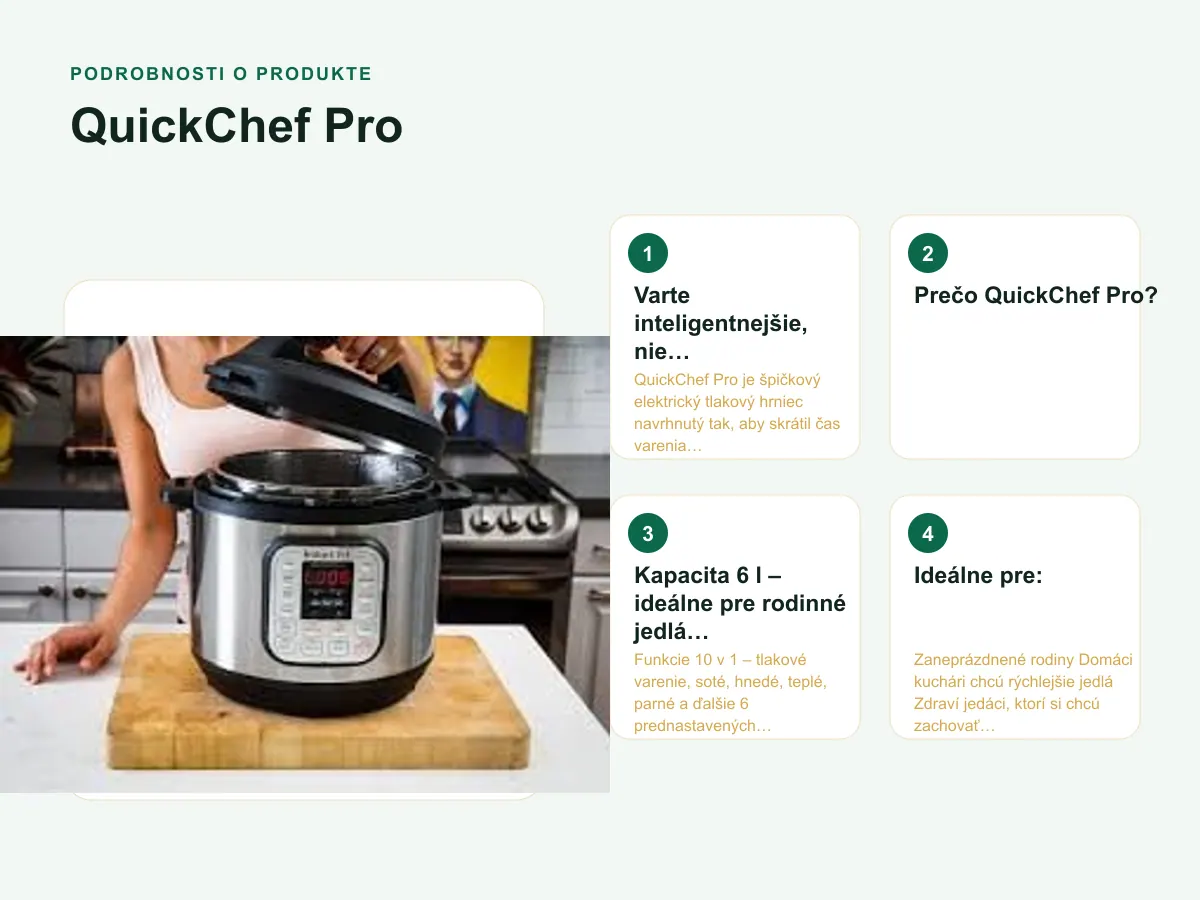Podrobnosti o produkte: QuickChef Pro
