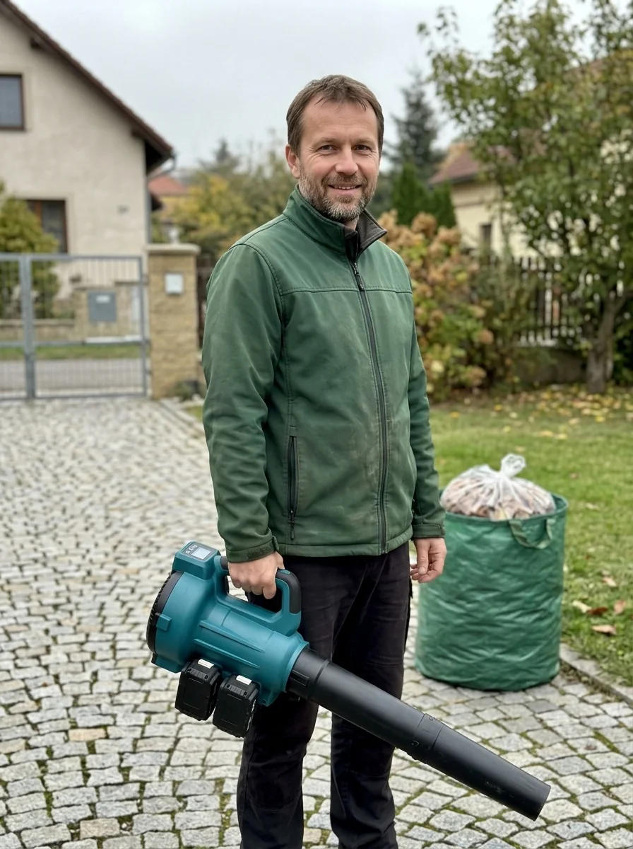 Aku foukač na listí PRO: Dva akumulátory v balení