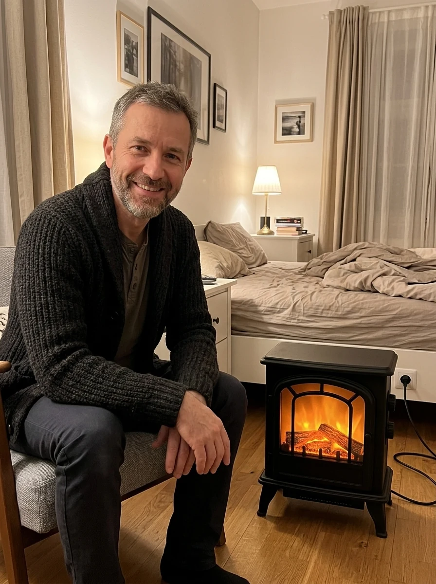 Elektrická krbová kamna: Ložnice a podkroví