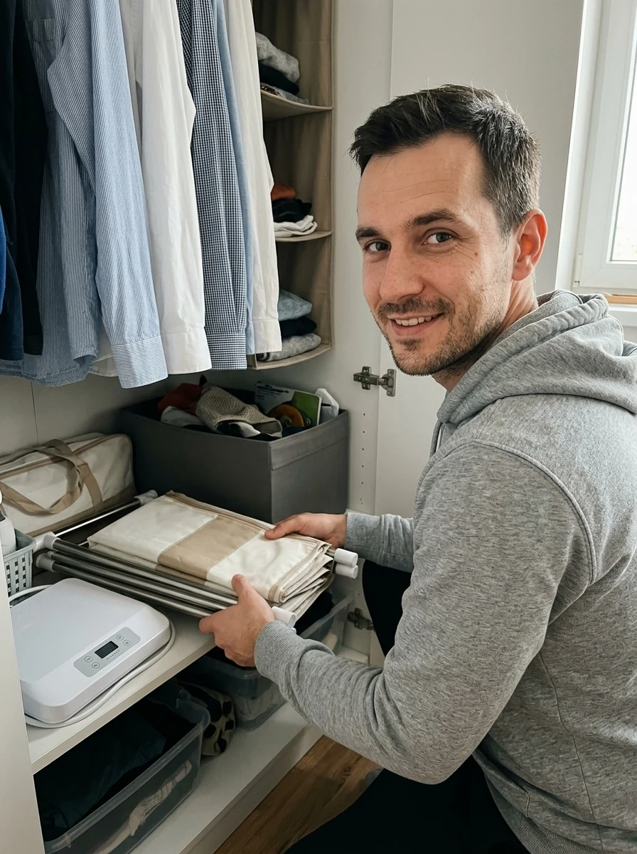 Přenosná sušička prádla: Kolej