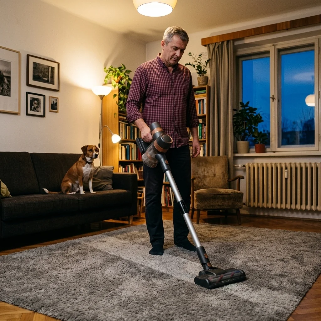 Psí chlupy na koberci