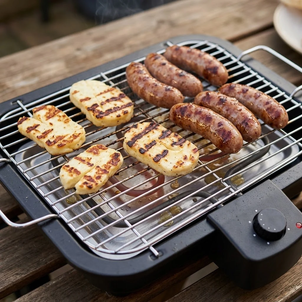Elektromos grill PRO: kevés füst a vizes tálcával