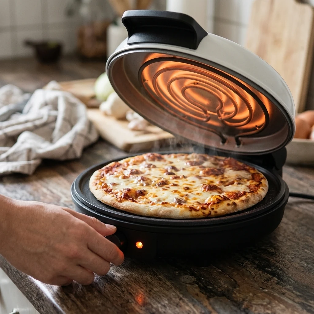 Elektromos pizzasütő: tapadásmentes lap
