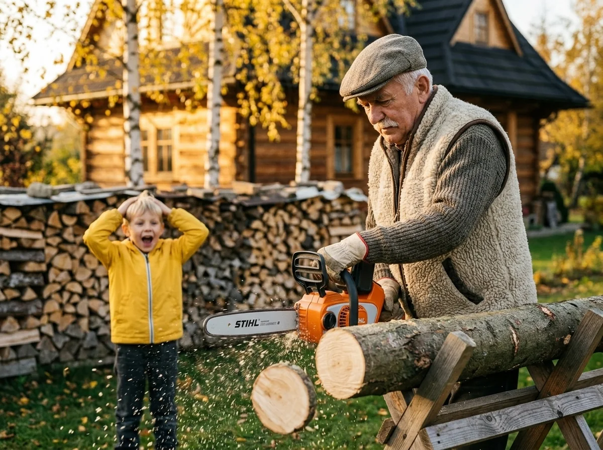 Kłoda orzecha, a wnuk nie wierzy